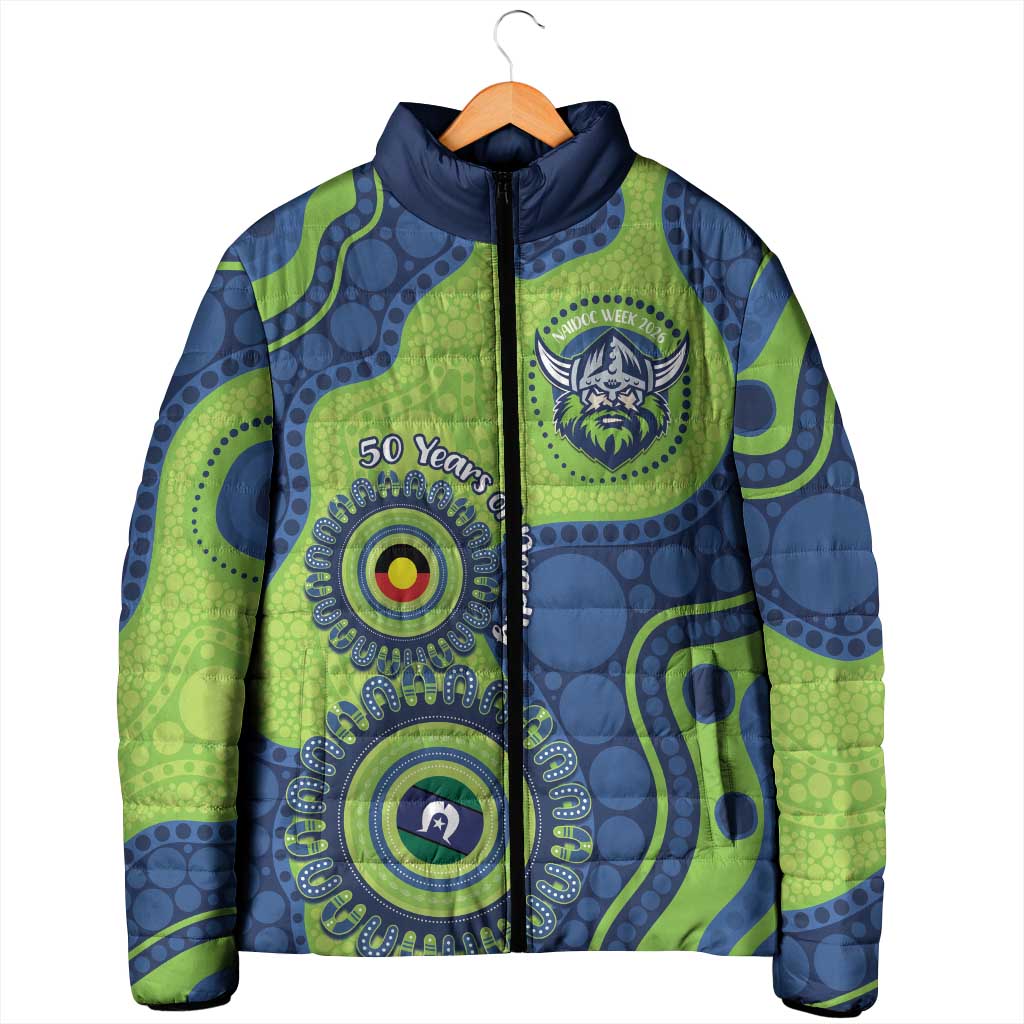 Canberra Raiders NAIDOC Week 2026 Personalised Padded Jacket 50 Years of Deadly Aboriginal Art