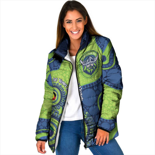Canberra Raiders NAIDOC Week 2026 Personalised Padded Jacket 50 Years of Deadly Aboriginal Art