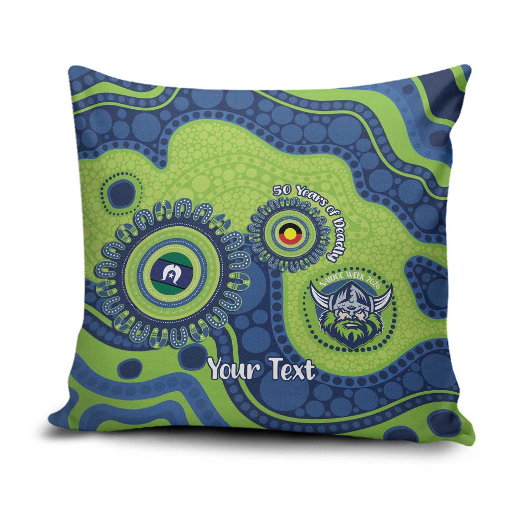 Canberra Raiders NAIDOC Week 2026 Personalised Pillow Cover 50 Years of Deadly Aboriginal Art