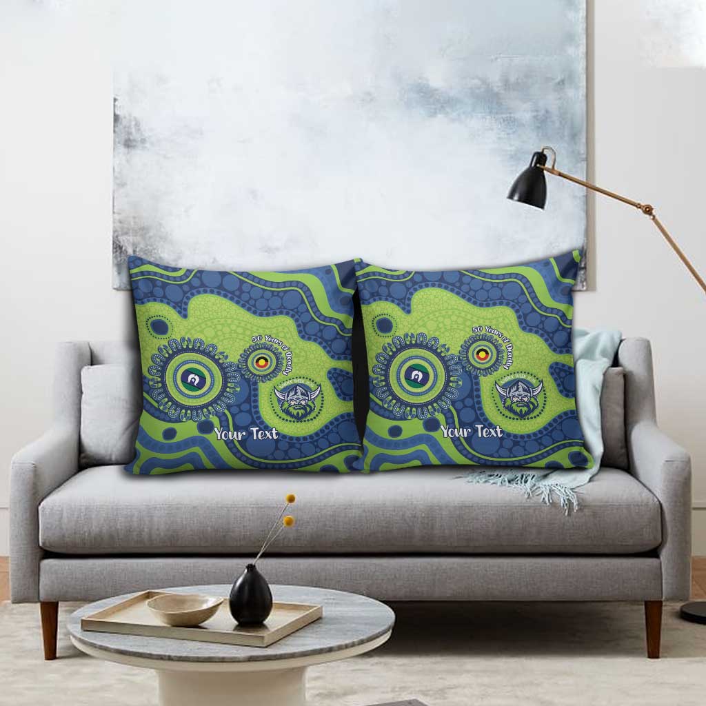 Canberra Raiders NAIDOC Week 2026 Personalised Pillow Cover 50 Years of Deadly Aboriginal Art