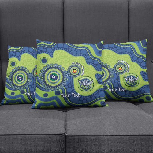 Canberra Raiders NAIDOC Week 2026 Personalised Pillow Cover 50 Years of Deadly Aboriginal Art