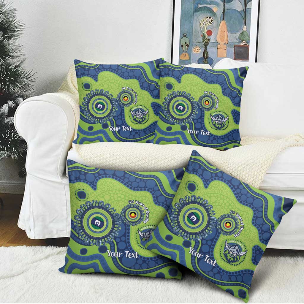 Canberra Raiders NAIDOC Week 2026 Personalised Pillow Cover 50 Years of Deadly Aboriginal Art