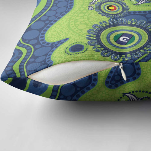 Canberra Raiders NAIDOC Week 2026 Personalised Pillow Cover 50 Years of Deadly Aboriginal Art