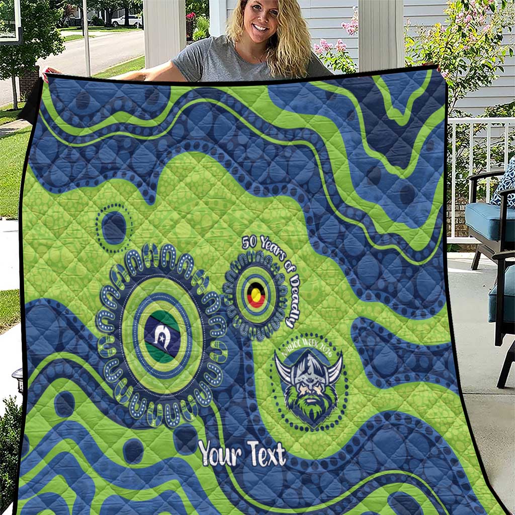 Canberra Raiders NAIDOC Week 2026 Personalised Quilt 50 Years of Deadly Aboriginal Art