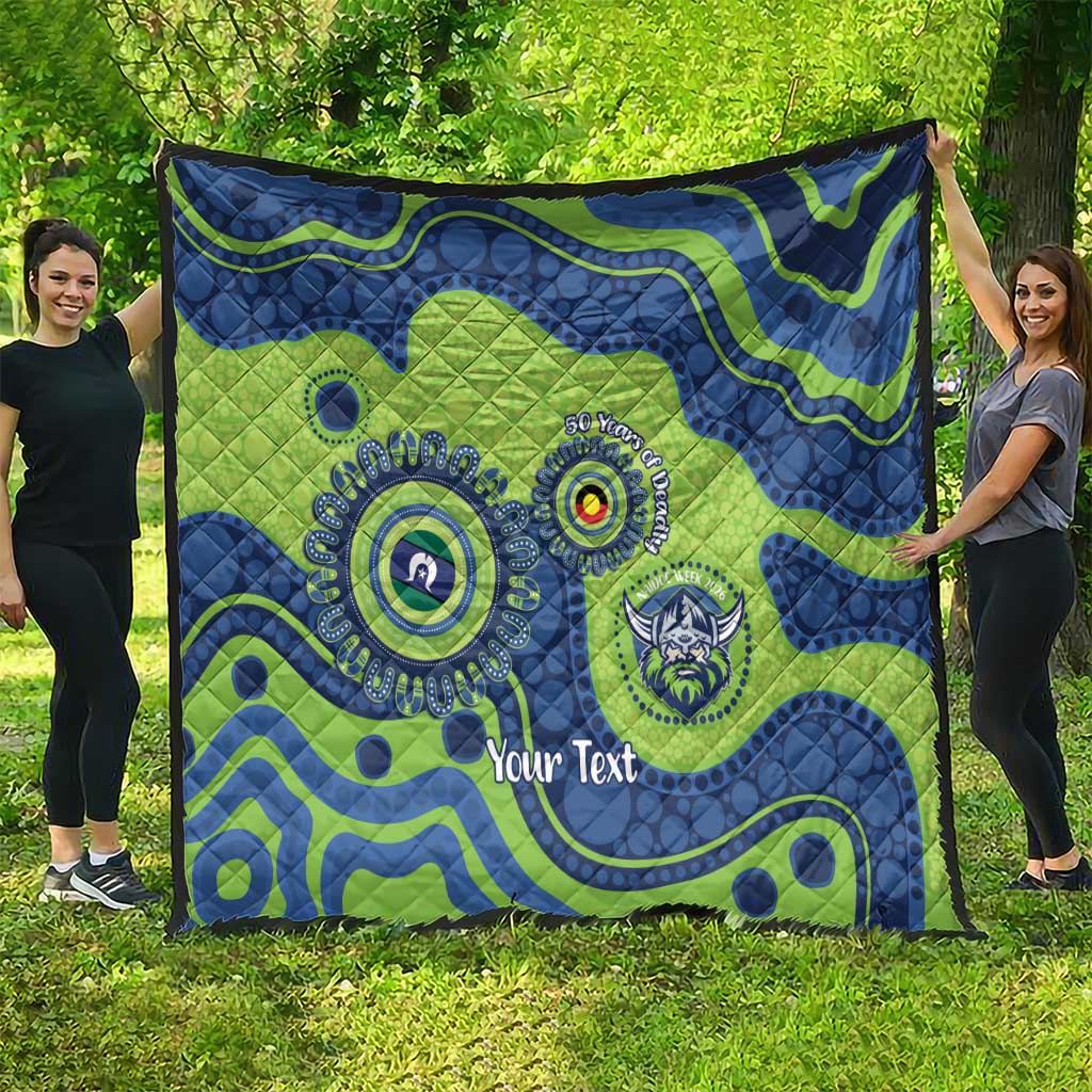 Canberra Raiders NAIDOC Week 2026 Personalised Quilt 50 Years of Deadly Aboriginal Art