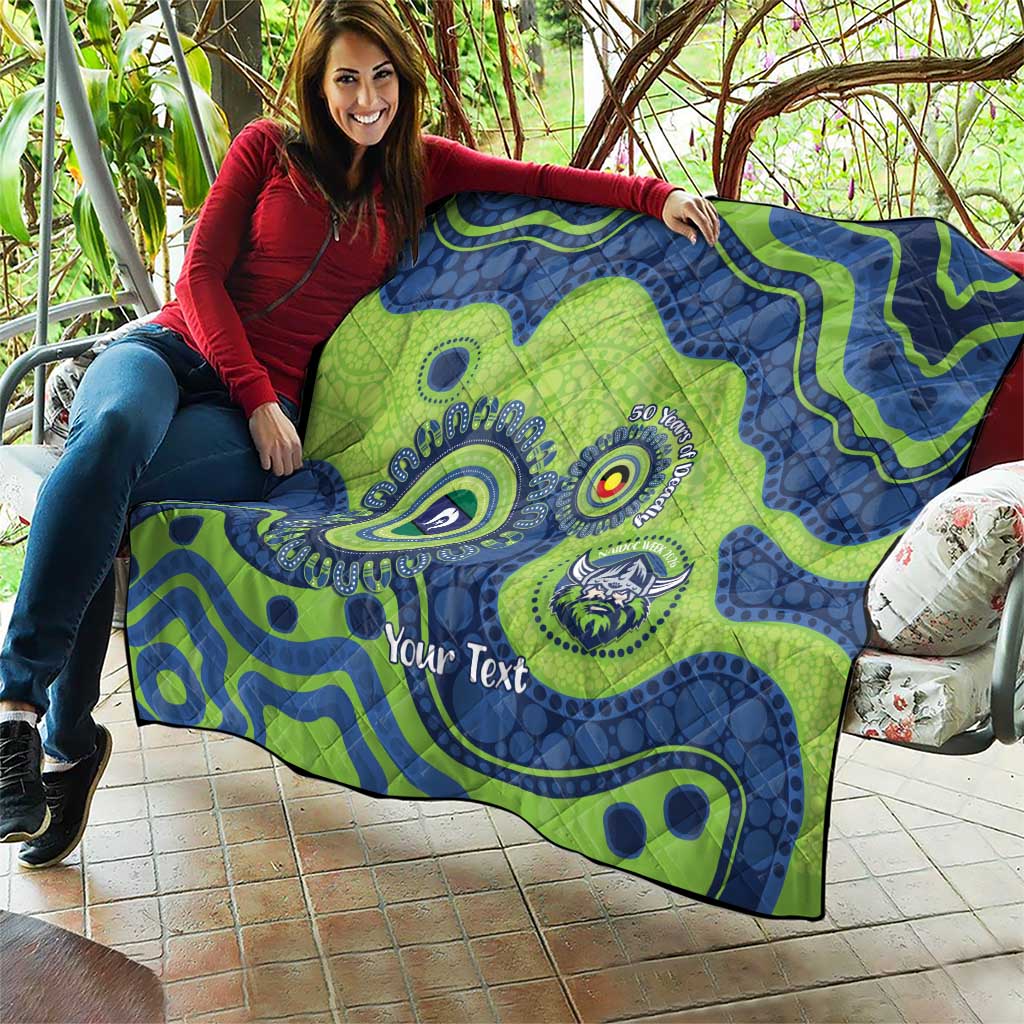 Canberra Raiders NAIDOC Week 2026 Personalised Quilt 50 Years of Deadly Aboriginal Art