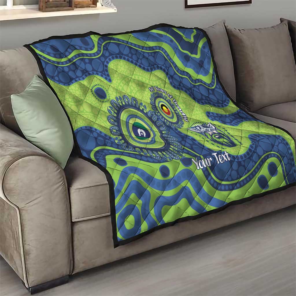 Canberra Raiders NAIDOC Week 2026 Personalised Quilt 50 Years of Deadly Aboriginal Art