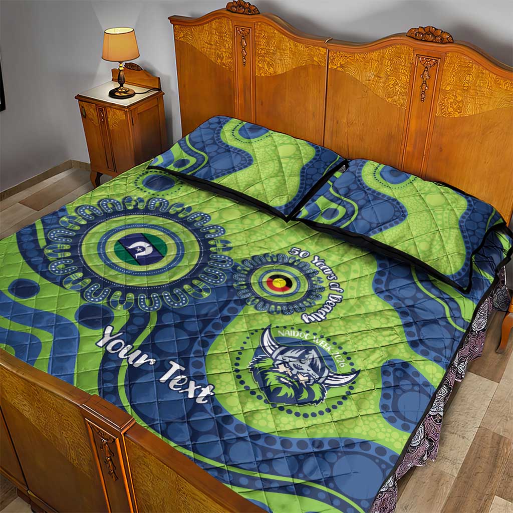Canberra Raiders NAIDOC Week 2026 Personalised Quilt Bed Set 50 Years of Deadly Aboriginal Art
