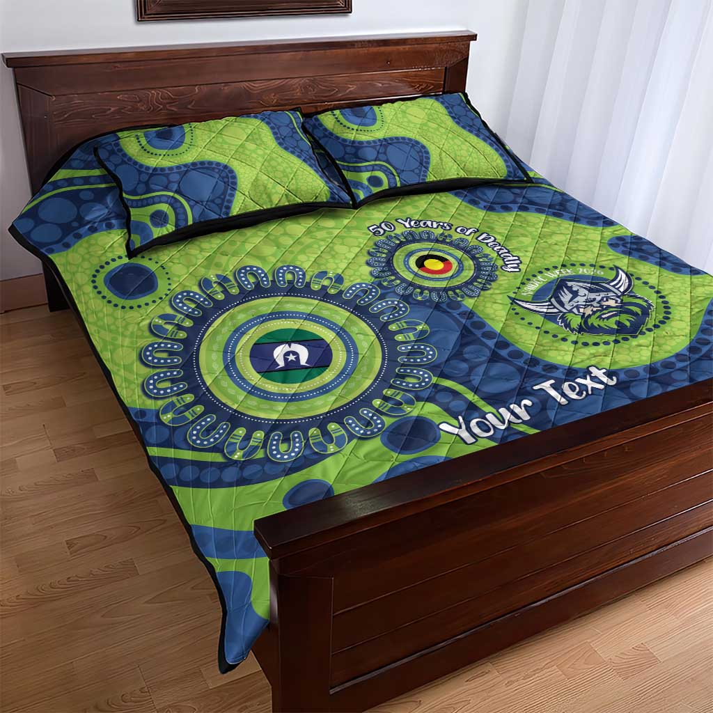 Canberra Raiders NAIDOC Week 2026 Personalised Quilt Bed Set 50 Years of Deadly Aboriginal Art