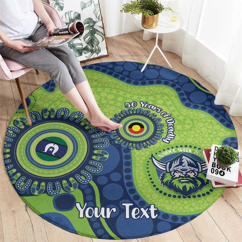 Canberra Raiders NAIDOC Week 2026 Personalised Round Carpet 50 Years of Deadly Aboriginal Art