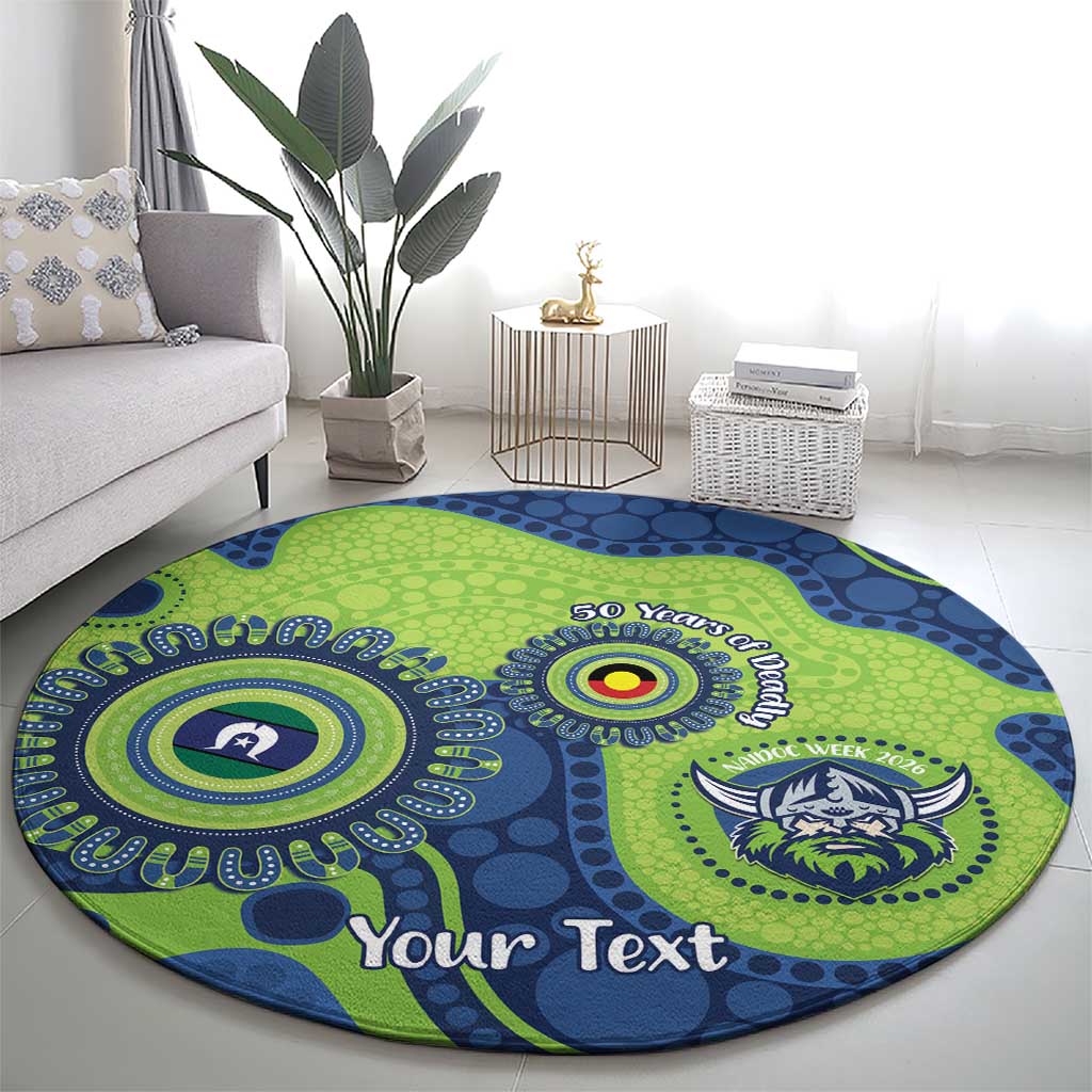 Canberra Raiders NAIDOC Week 2026 Personalised Round Carpet 50 Years of Deadly Aboriginal Art
