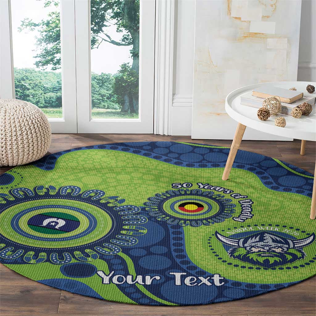 Canberra Raiders NAIDOC Week 2026 Personalised Round Carpet 50 Years of Deadly Aboriginal Art