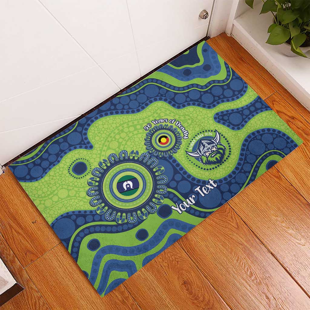 Canberra Raiders NAIDOC Week 2026 Personalised Rubber Doormat 50 Years of Deadly Aboriginal Art