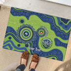 Canberra Raiders NAIDOC Week 2026 Personalised Rubber Doormat 50 Years of Deadly Aboriginal Art