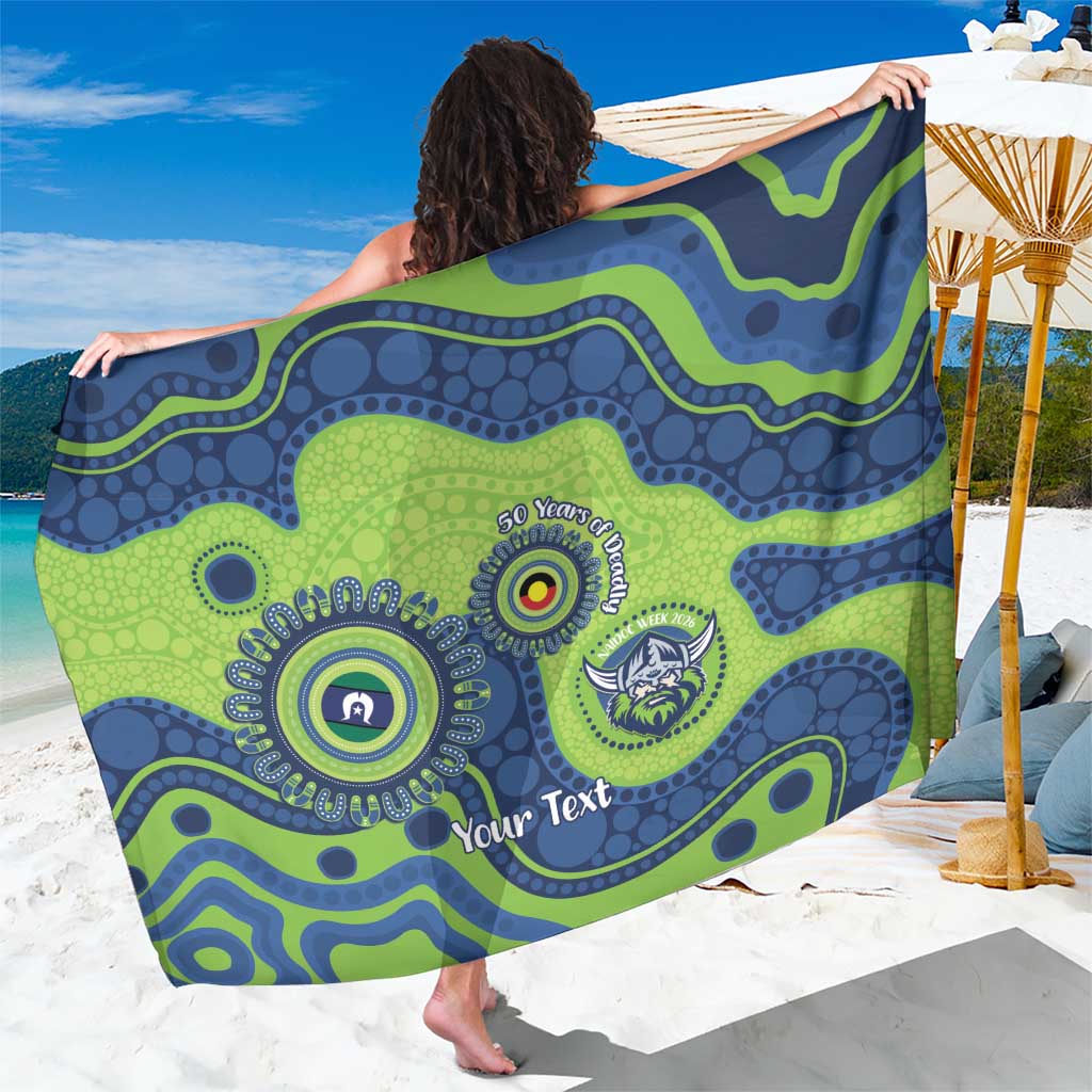 Canberra Raiders NAIDOC Week 2026 Personalised Sarong 50 Years of Deadly Aboriginal Art