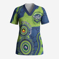 Canberra Raiders NAIDOC Week 2026 Personalised Scrub Top 50 Years of Deadly Aboriginal Art
