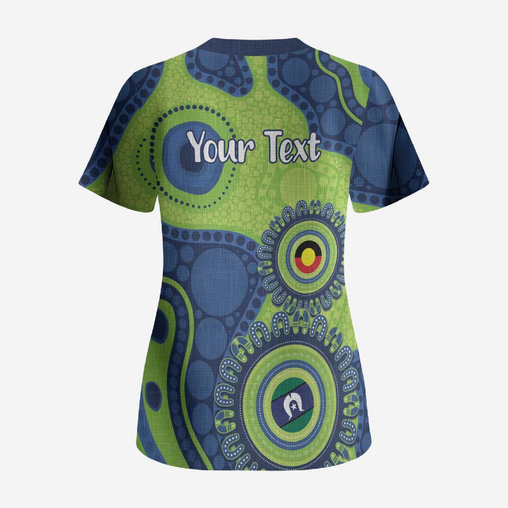 Canberra Raiders NAIDOC Week 2026 Personalised Scrub Top 50 Years of Deadly Aboriginal Art
