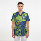 Canberra Raiders NAIDOC Week 2026 Personalised Scrub Top 50 Years of Deadly Aboriginal Art