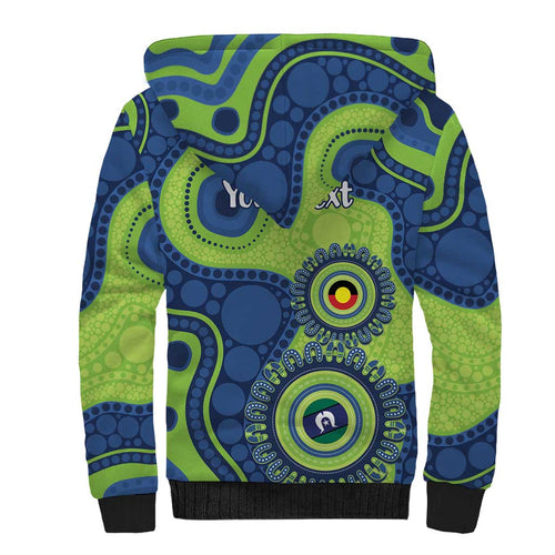 Canberra Raiders NAIDOC Week 2026 Personalised Sherpa Hoodie 50 Years of Deadly Aboriginal Art