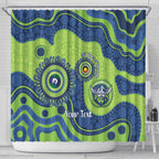 Canberra Raiders NAIDOC Week 2026 Personalised Shower Curtain 50 Years of Deadly Aboriginal Art