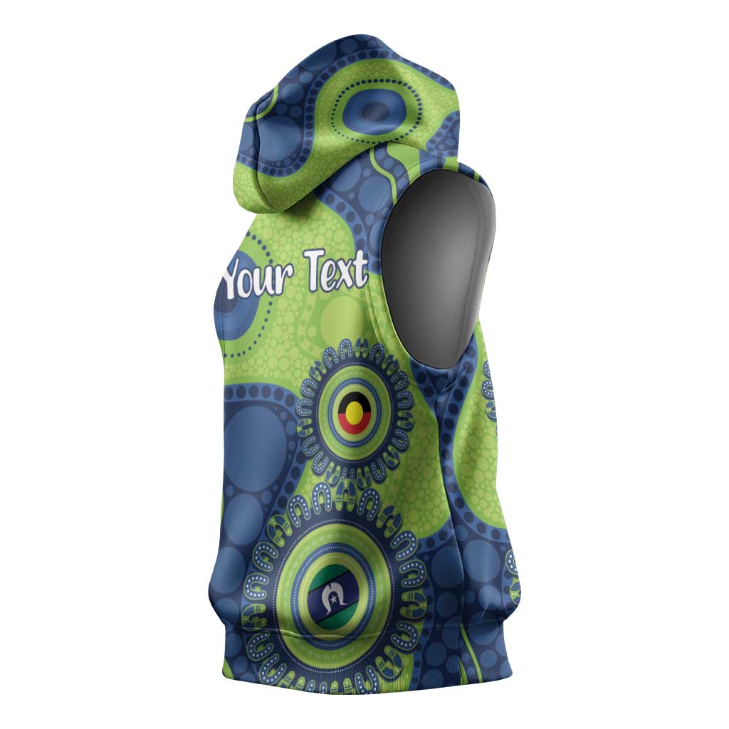 Canberra Raiders NAIDOC Week 2026 Personalised Sleeveless Hoodie 50 Years of Deadly Aboriginal Art