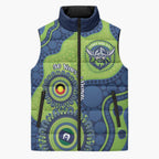 Canberra Raiders NAIDOC Week 2026 Personalised Sleeveless Puffer Jacket 50 Years of Deadly Aboriginal Art