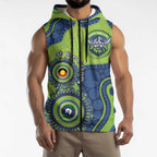 Canberra Raiders NAIDOC Week 2026 Personalised Sleeveless Zip Hoodie 50 Years of Deadly Aboriginal Art