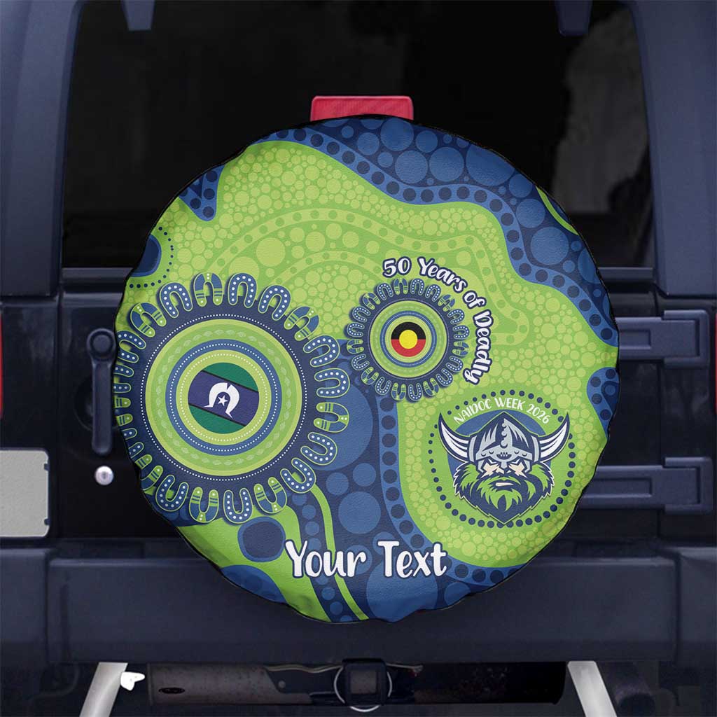 Canberra Raiders NAIDOC Week 2026 Personalised Spare Tire Cover 50 Years of Deadly Aboriginal Art
