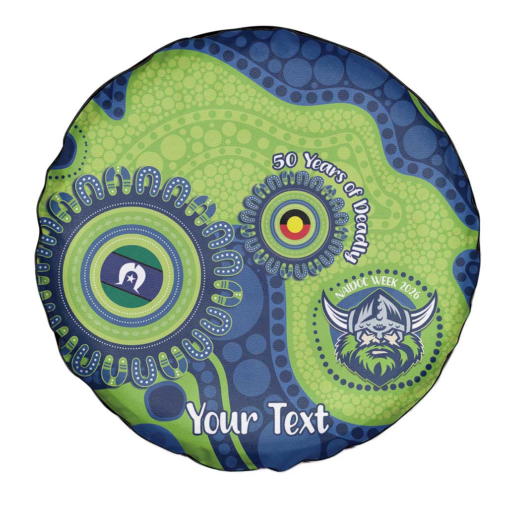 Canberra Raiders NAIDOC Week 2026 Personalised Spare Tire Cover 50 Years of Deadly Aboriginal Art