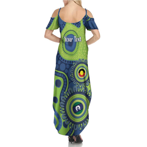Canberra Raiders NAIDOC Week 2026 Personalised Summer Maxi Dress 50 Years of Deadly Aboriginal Art