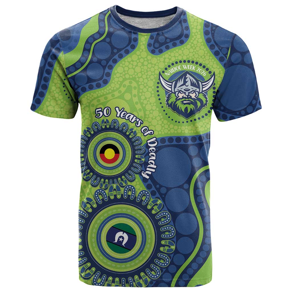 Canberra Raiders NAIDOC Week 2026 Personalised T Shirt 50 Years of Deadly Aboriginal Art