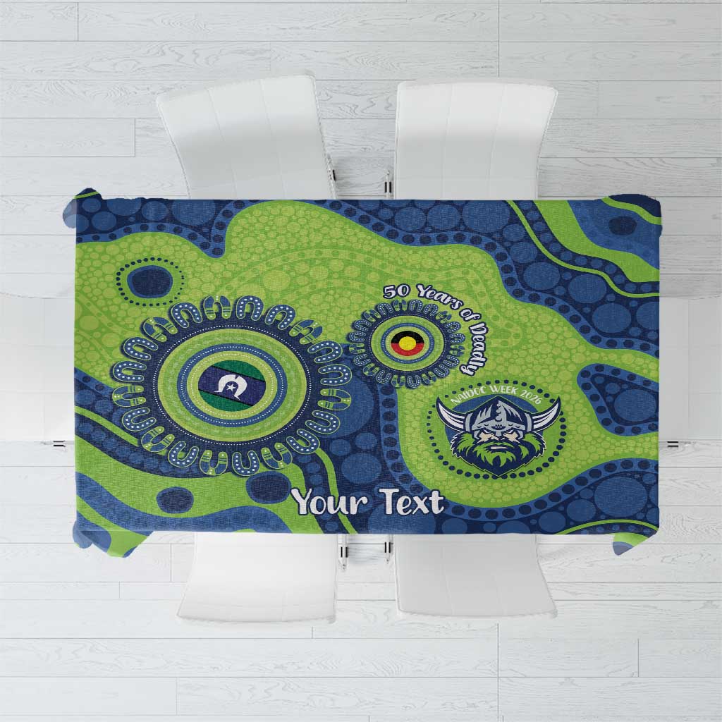 Canberra Raiders NAIDOC Week 2026 Personalised Tablecloth 50 Years of Deadly Aboriginal Art