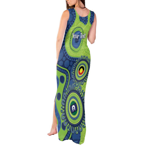 Canberra Raiders NAIDOC Week 2026 Personalised Tank Maxi Dress 50 Years of Deadly Aboriginal Art