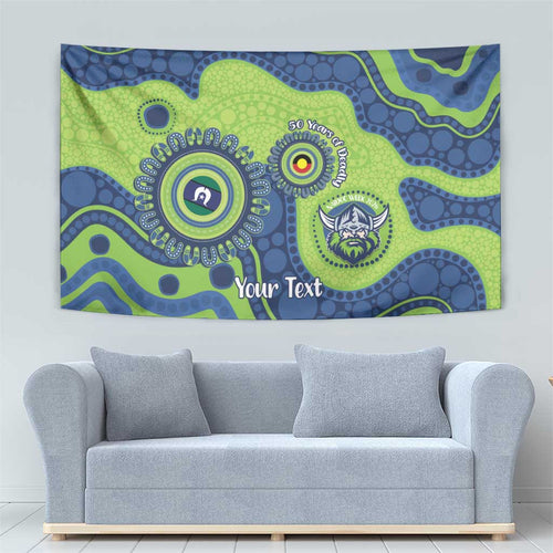 Canberra Raiders NAIDOC Week 2026 Personalised Tapestry 50 Years of Deadly Aboriginal Art