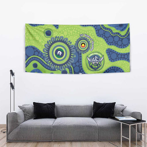 Canberra Raiders NAIDOC Week 2026 Personalised Tapestry 50 Years of Deadly Aboriginal Art