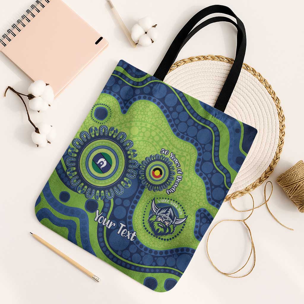 Canberra Raiders NAIDOC Week 2026 Personalised Tote Bag 50 Years of Deadly Aboriginal Art