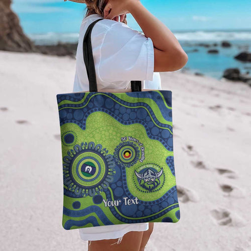 Canberra Raiders NAIDOC Week 2026 Personalised Tote Bag 50 Years of Deadly Aboriginal Art
