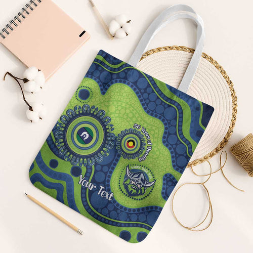 Canberra Raiders NAIDOC Week 2026 Personalised Tote Bag 50 Years of Deadly Aboriginal Art