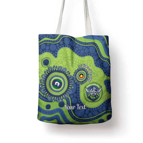 Canberra Raiders NAIDOC Week 2026 Personalised Tote Bag 50 Years of Deadly Aboriginal Art