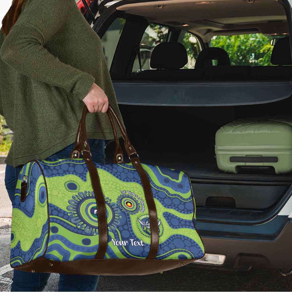 Canberra Raiders NAIDOC Week 2026 Personalised Travel Bag 50 Years of Deadly Aboriginal Art