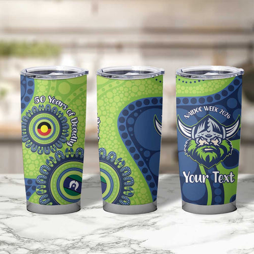 Canberra Raiders NAIDOC Week 2026 Personalised Tumbler Cup 50 Years of Deadly Aboriginal Art