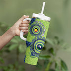 Canberra Raiders NAIDOC Week 2026 Personalised Tumbler With Handle 50 Years of Deadly Aboriginal Art