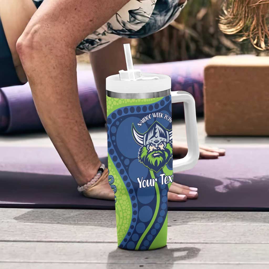 Canberra Raiders NAIDOC Week 2026 Personalised Tumbler With Handle 50 Years of Deadly Aboriginal Art