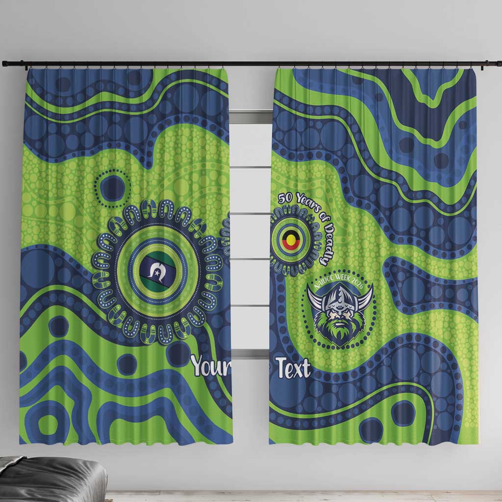Canberra Raiders NAIDOC Week 2026 Personalised Window Curtain 50 Years of Deadly Aboriginal Art