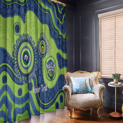 Canberra Raiders NAIDOC Week 2026 Personalised Window Curtain 50 Years of Deadly Aboriginal Art