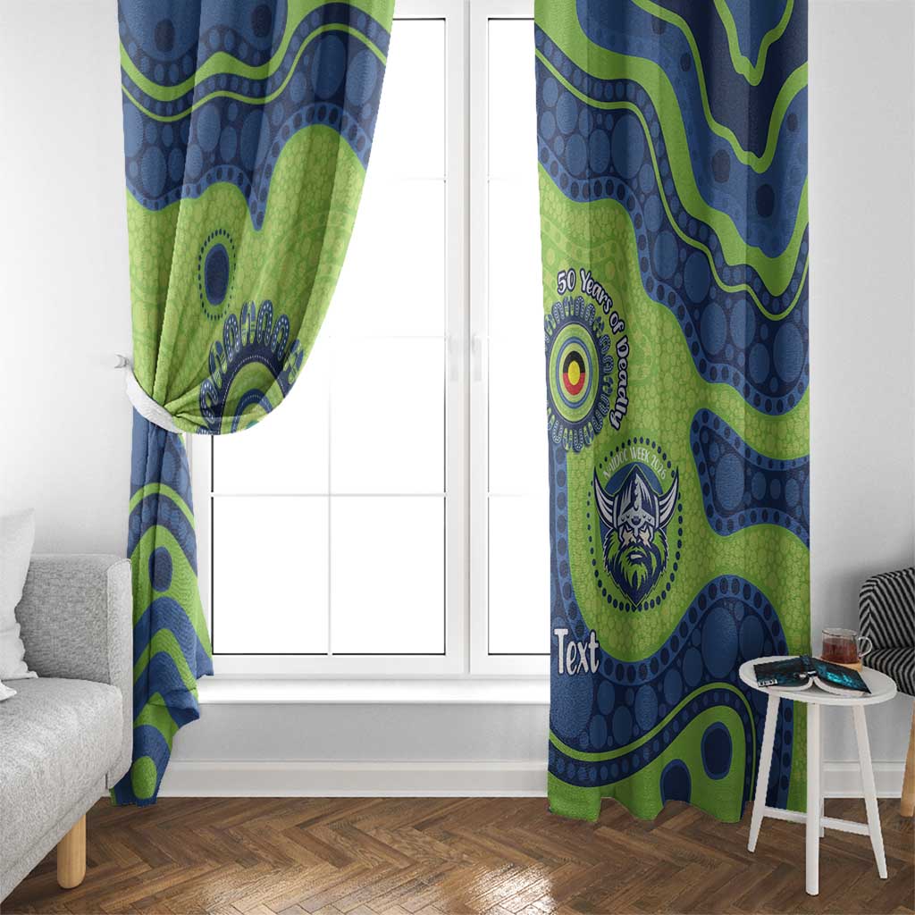 Canberra Raiders NAIDOC Week 2026 Personalised Window Curtain 50 Years of Deadly Aboriginal Art