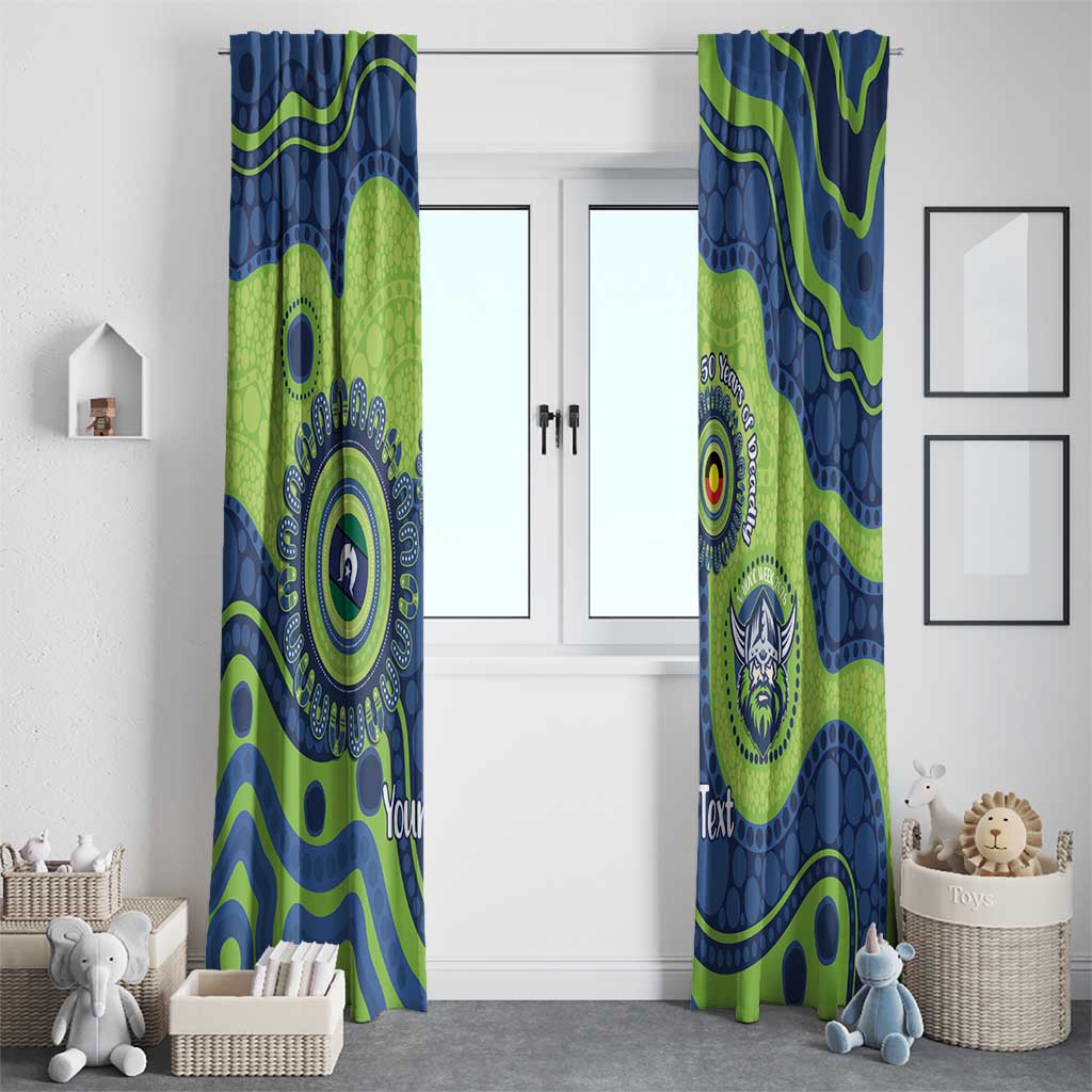 Canberra Raiders NAIDOC Week 2026 Personalised Window Curtain 50 Years of Deadly Aboriginal Art