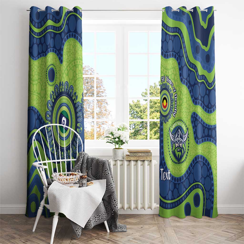 Canberra Raiders NAIDOC Week 2026 Personalised Window Curtain 50 Years of Deadly Aboriginal Art