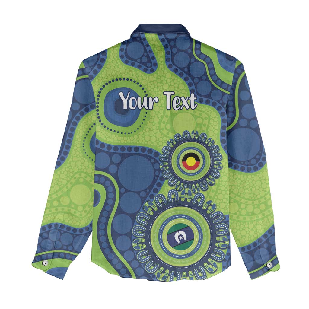 Canberra Raiders NAIDOC Week 2026 Personalised Women Casual Shirt 50 Years of Deadly Aboriginal Art