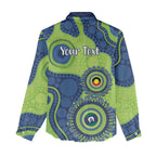 Canberra Raiders NAIDOC Week 2026 Personalised Women Casual Shirt 50 Years of Deadly Aboriginal Art